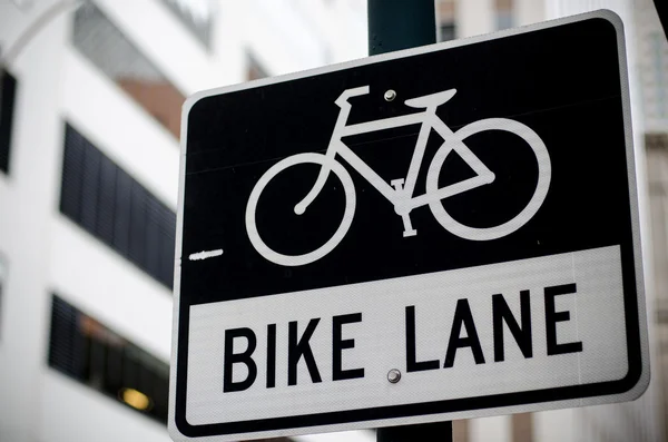 도 자전거 레인 표시 — 스톡 사진