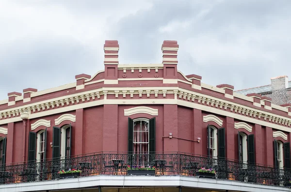 Balkon tradisional, New Orleans, Lousiana — Stok Foto