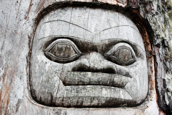 Cara de madeira do Alaska — Fotografia de Stock