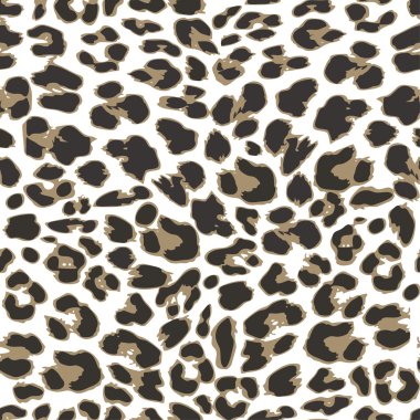 Leopar desensiz desen tasarımı, vektör illüstrasyon arka planı