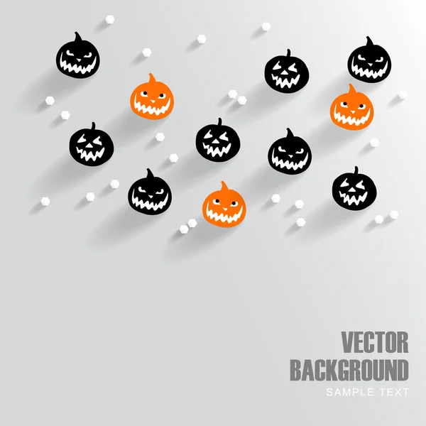 Fondo moderno con calabazas de halloween, ilustración vectorial — Vector de stock