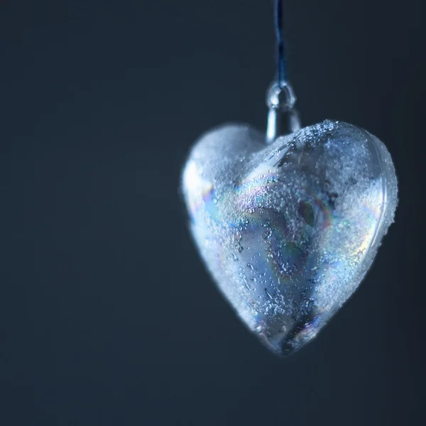 Glückliche Valentinstag Kartengestaltung. gefrorenes Herz — Stockfoto