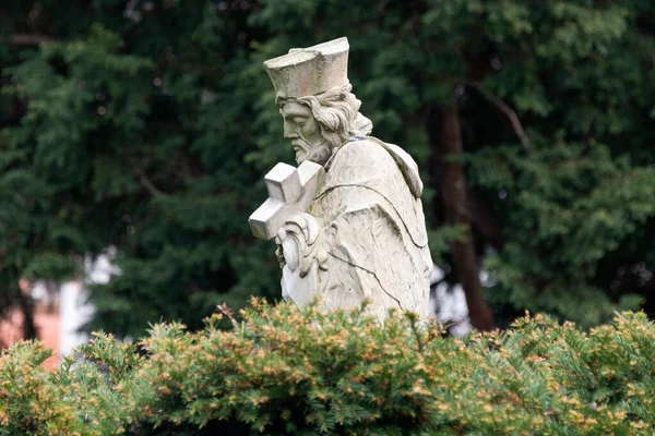 Sculptura Sfântului Ioan Nepomucen Cea Mai Veche Sculptură Din Bydgoszcz — Fotografie, imagine de stoc