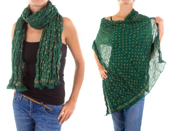 Snygg feminin halsduk med orientaliska mönster — Stockfoto