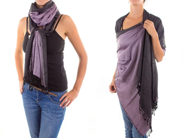 Стильный женский шарф с восточным узором — стоковое фото
