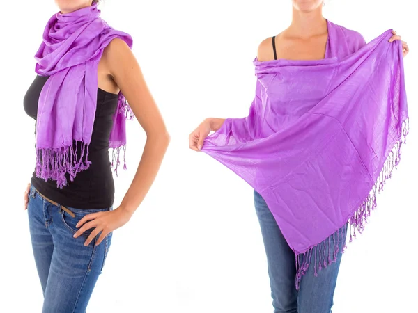 Snygg feminin halsduk med orientaliska mönster — Stockfoto