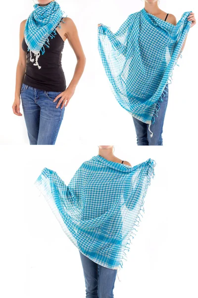 Stylový šátek ženský s orientálním vzorem — Stock fotografie