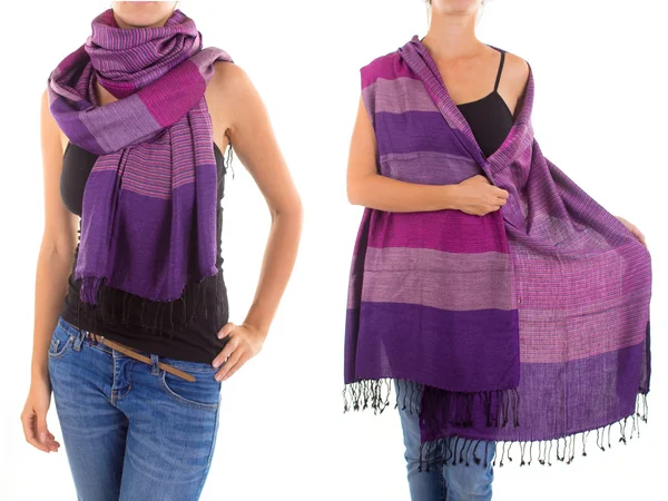 Stilvoller femininer Schal mit orientalischem Muster lizenzfreie Stockbilder