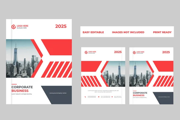 Kreative Broschüren Präsentation Oder Booklet Cover Design Geschäftsbericht Und Unternehmensprofil — Stockvektor