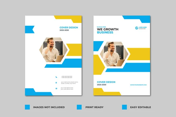 Kreative Broschüren Präsentation Oder Booklet Cover Design Geschäftsbericht Und Unternehmensprofil — Stockvektor