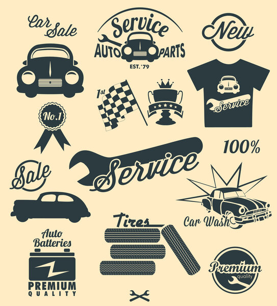 Car icons and labels