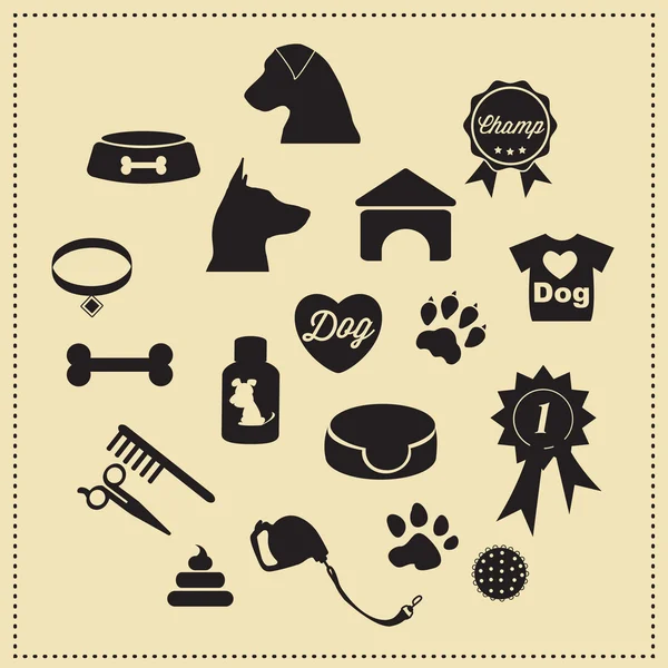 Iconos para perros — Vector de stock