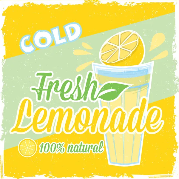 Étiquette limonade, affiche — Image vectorielle