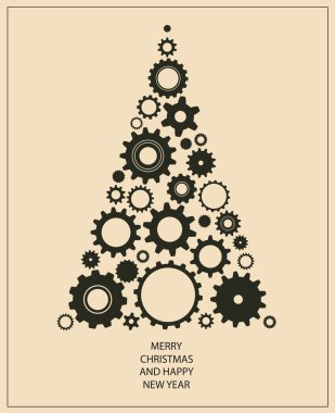 Yeni yıl Noel kartı