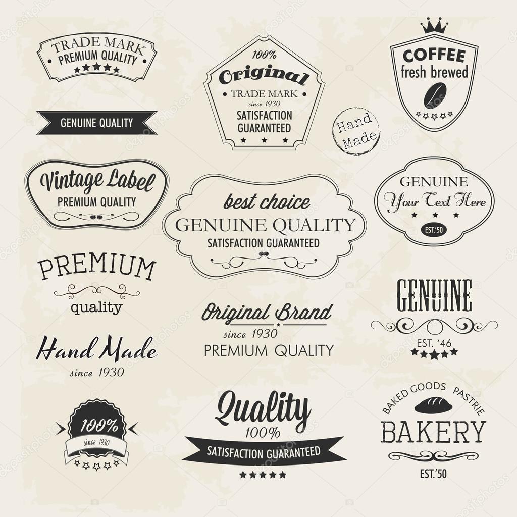 Premium Quality labels Guaranteed, Coffee Bakery Hand made and Genuine labels