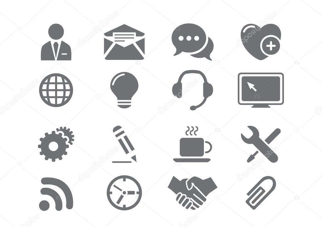 Icons set web and business