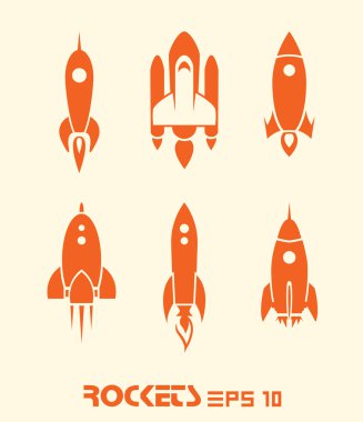 Rocket icons clipart
