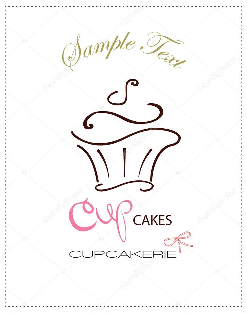 Vector EPS10 cupcake card