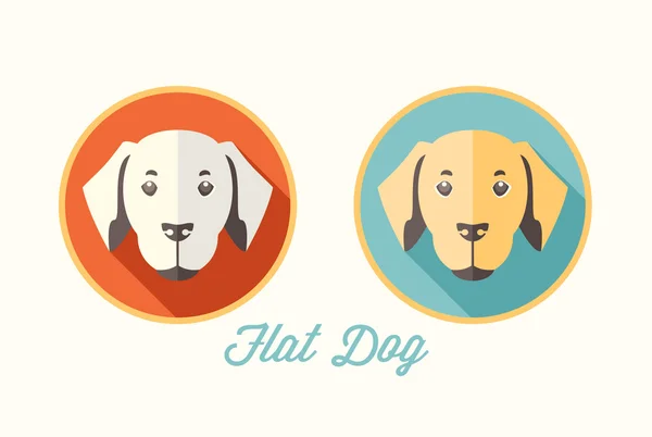 Dog in flat design — Stock Vector