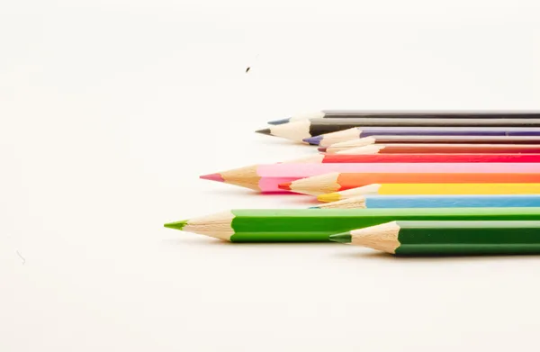 蜡笔，彩色铅笔 — 图库照片