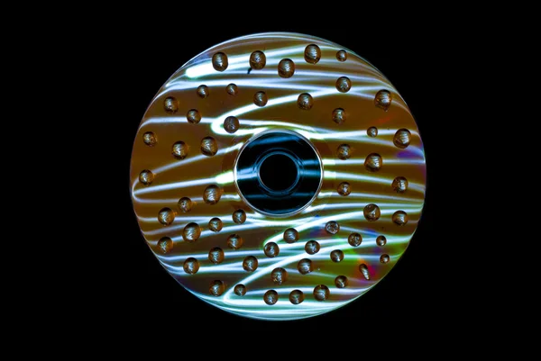 Mokré cd kapky — Stock fotografie