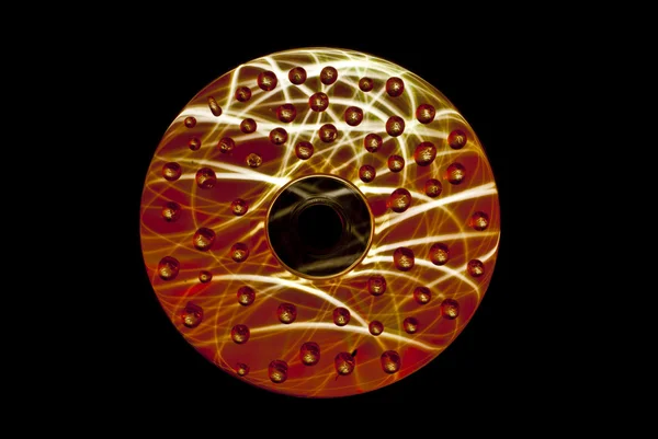 Gotas de cd molhadas — Fotografia de Stock