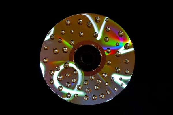 Gocce di cd bagnate — Foto Stock