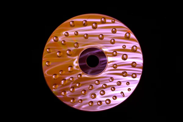 湿的 cd 滴 — 图库照片