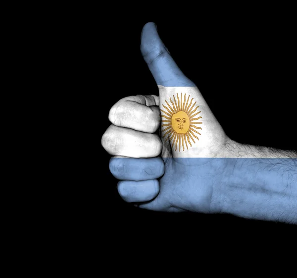 Flag of Argentina on hand — Stock Photo, Image