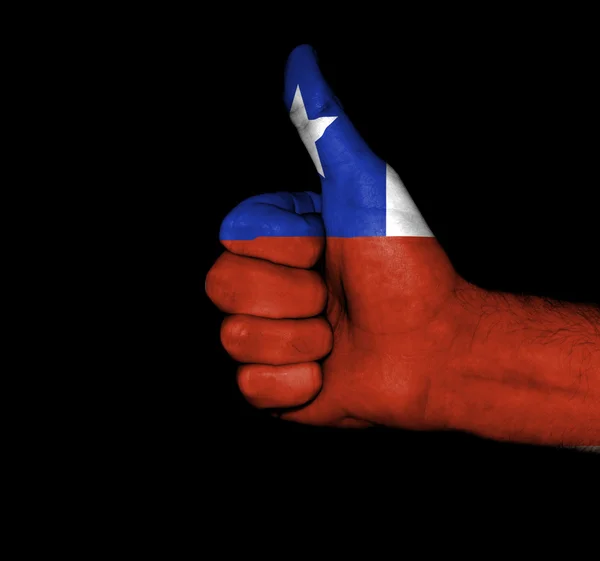 Флаг Чили под рукой — стоковое фото