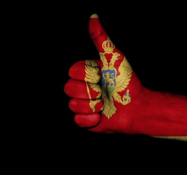 Flagga hand montenegro — 图库照片