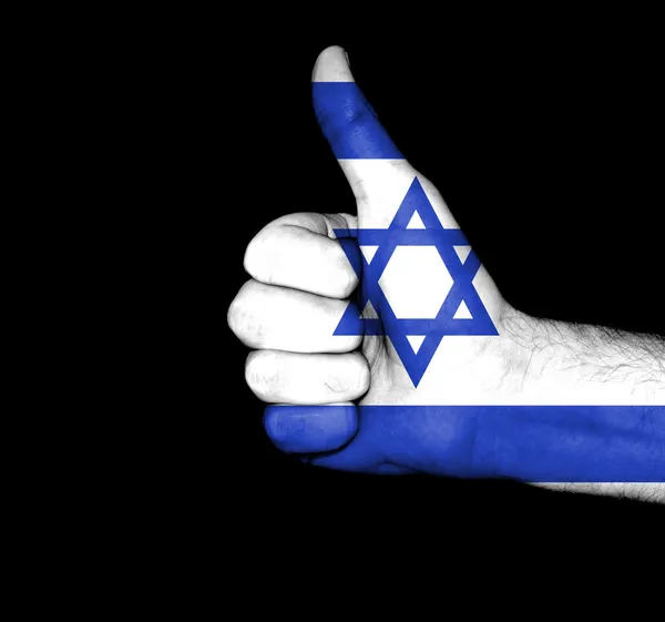 Poing du drapeau israélien — Photo