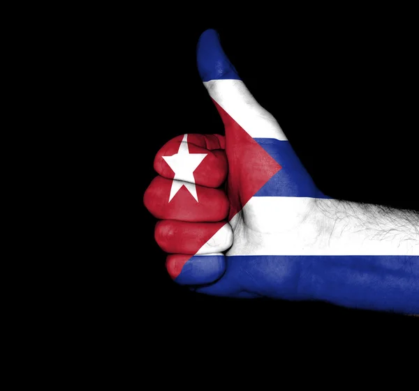 Bandeira mão Cuba — Fotografia de Stock