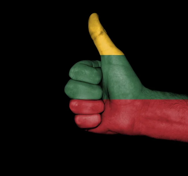 Vlag hand Litouwen — Stockfoto