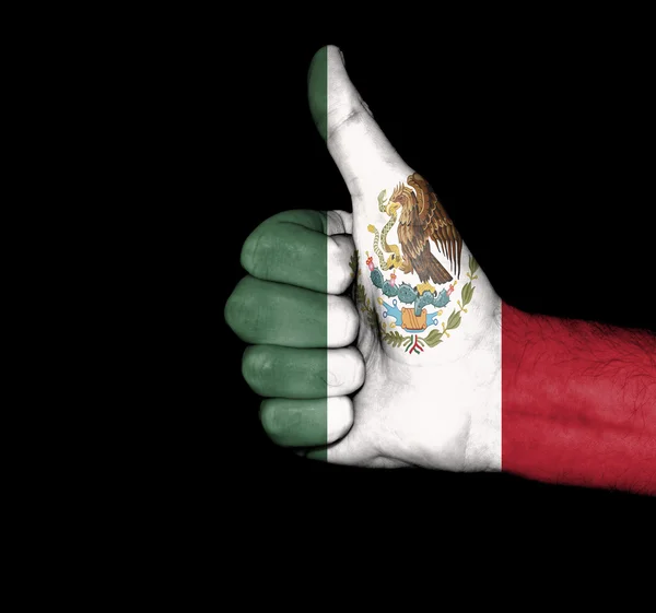 ธงของเม็กซิโกในมือ — ภาพถ่ายสต็อก