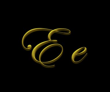 Altın alfabesinden e harfi