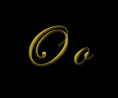 Altın alfabesinden harf o