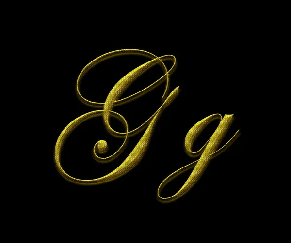 Letter G from gold alphabet — Stock Photo, Image