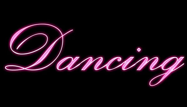 Dansende rosa neon – stockfoto