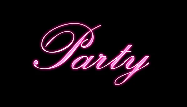Party pink neon — Stock Photo, Image