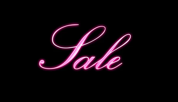 Sale pink neon — Stock Photo, Image