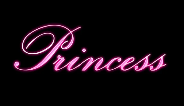 Princess rosa neon Royaltyfria Stockbilder