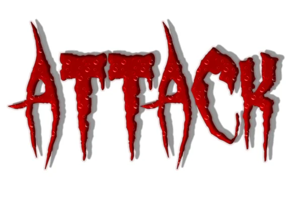 Attack blood text — Stock Photo, Image