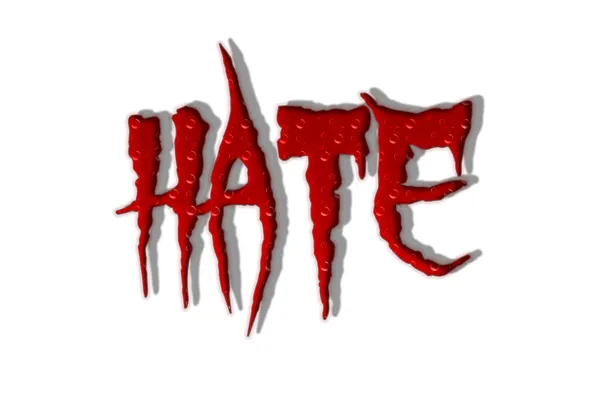 Hate blood text — Stock Photo, Image