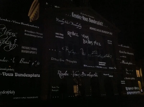 25 Ekim 2013, rendez-vous bundesplatz, ışık ve ses gösterisi, bern, İsviçre