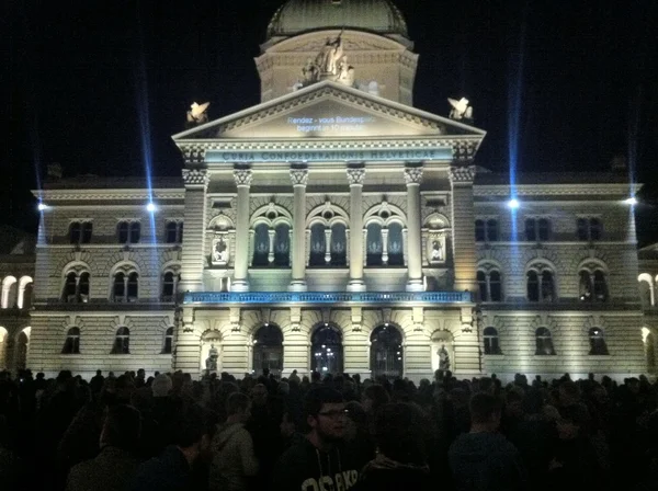 25 Ekim 2013, rendez-vous bundesplatz, ışık ve ses gösterisi, bern, İsviçre