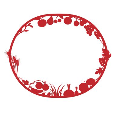 Tarımsal siluet çerçeve