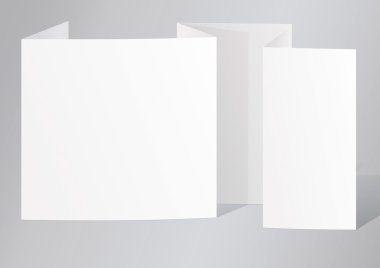 Beyaz katlanmış yatay kağıt