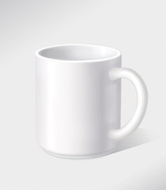 vektör beyaz çay bardağı