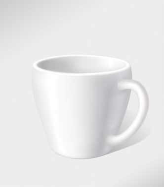 vektör beyaz çay bardağı